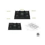 ESTUFA EMPOTRABLE DRIJA A GAS DE 76CM DE 5 QUEMADORES VITROCERAMICA TOSCANA76PROB